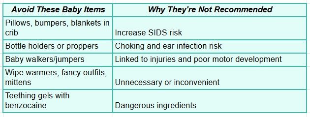 Avoid these baby items and why